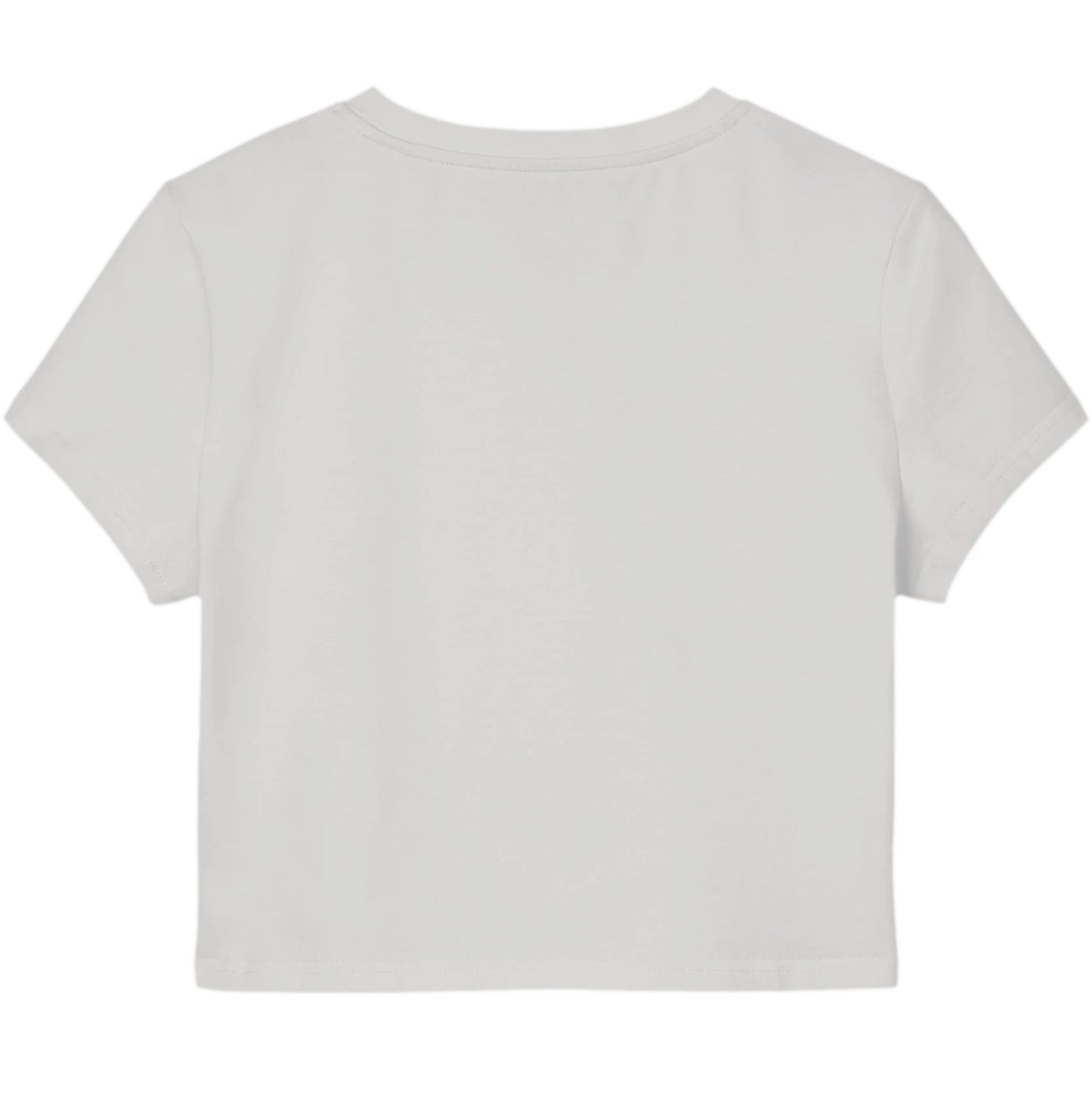 White Baby Tee Back Design