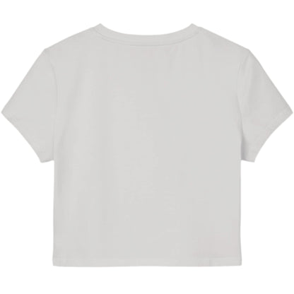 White Baby Tee Back Design